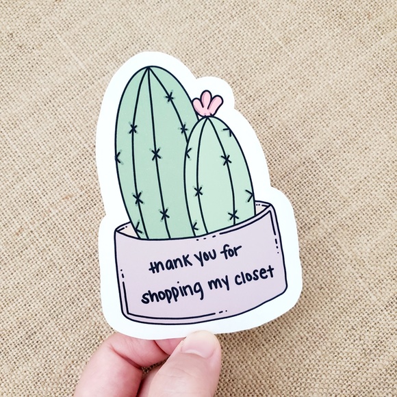 LB006 STICKERS Custom Poshmark Stickers Thank You for Shopping my Closet Sticker - Picture 7 of 9